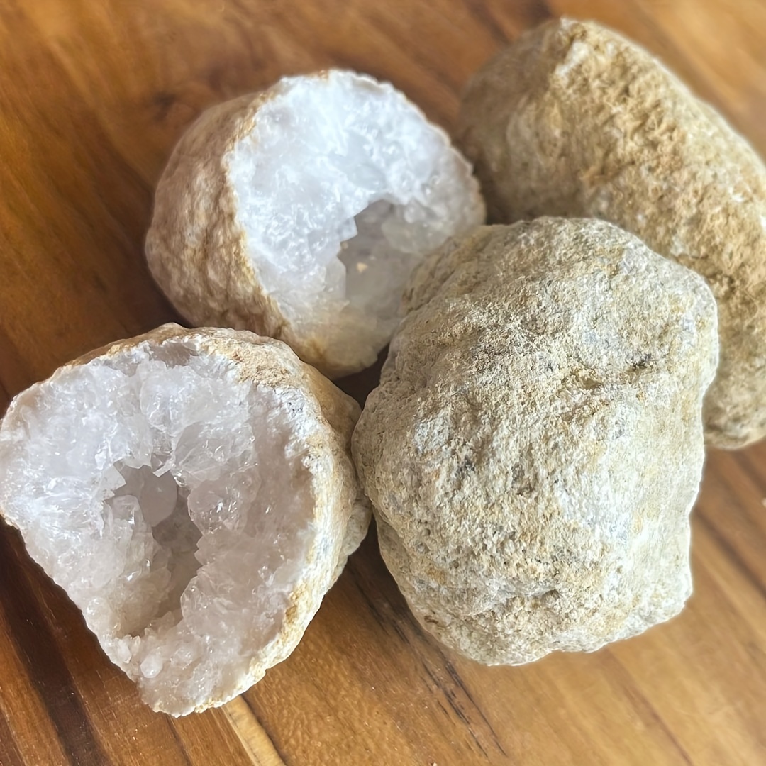 Pink Gemstone Cluster Healing Stone Ball Geode